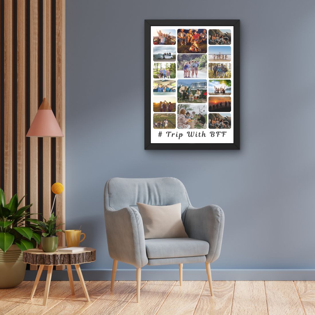 Personalized "Trip With BFF" Multi-Photo Frame Collage - Customizable for Any Special Occasion!