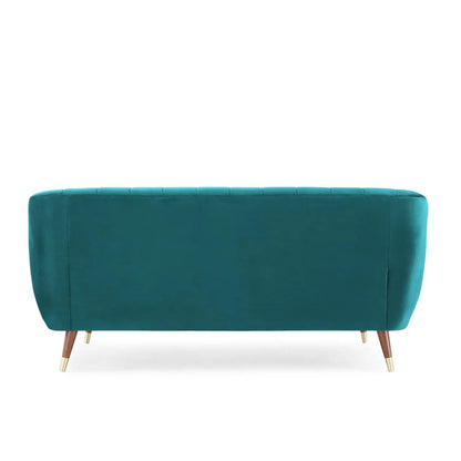 "Modern Teal Velvet Sofa – Stylish & Comfortable".