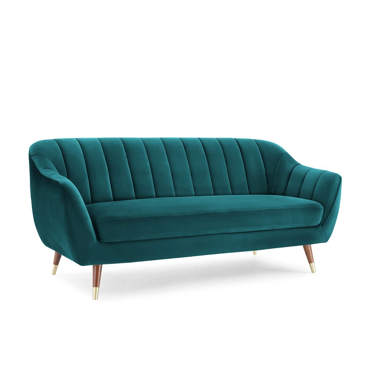"Modern Teal Velvet Sofa – Stylish & Comfortable".