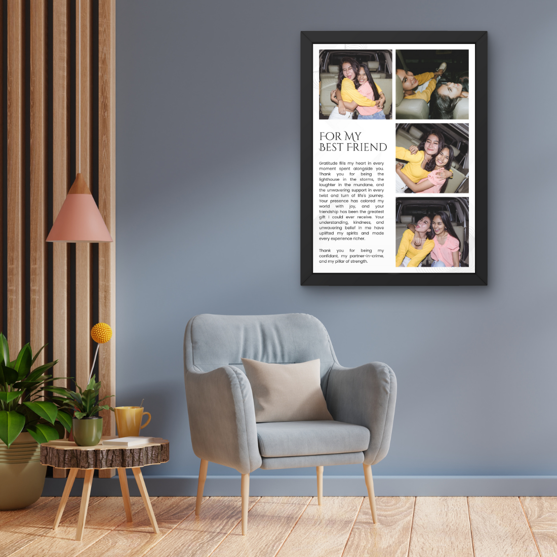 "Customizable Best Friend Picture Frame - Create Your Own Friendship Keepsake"