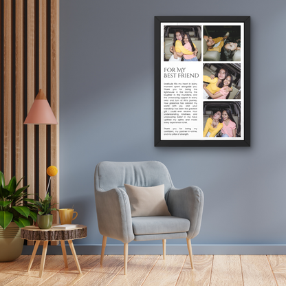 "Customizable Best Friend Picture Frame - Create Your Own Friendship Keepsake"