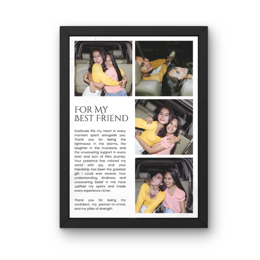 "Customizable Best Friend Picture Frame - Create Your Own Friendship Keepsake"